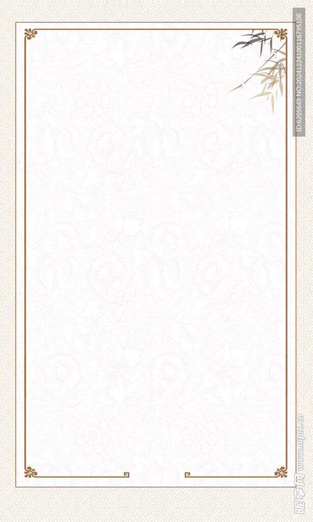 中国风元素边框宣纸磨砂背景