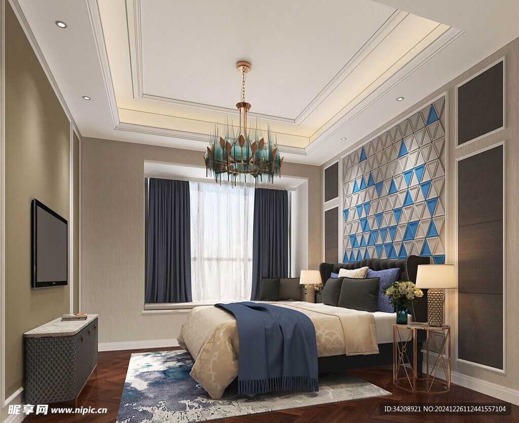 北美欧式卧室空间设计现代田园风