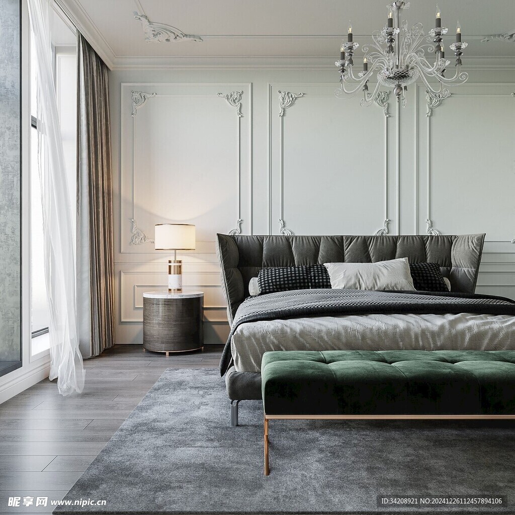 北美欧式卧室空间设计现代田园风