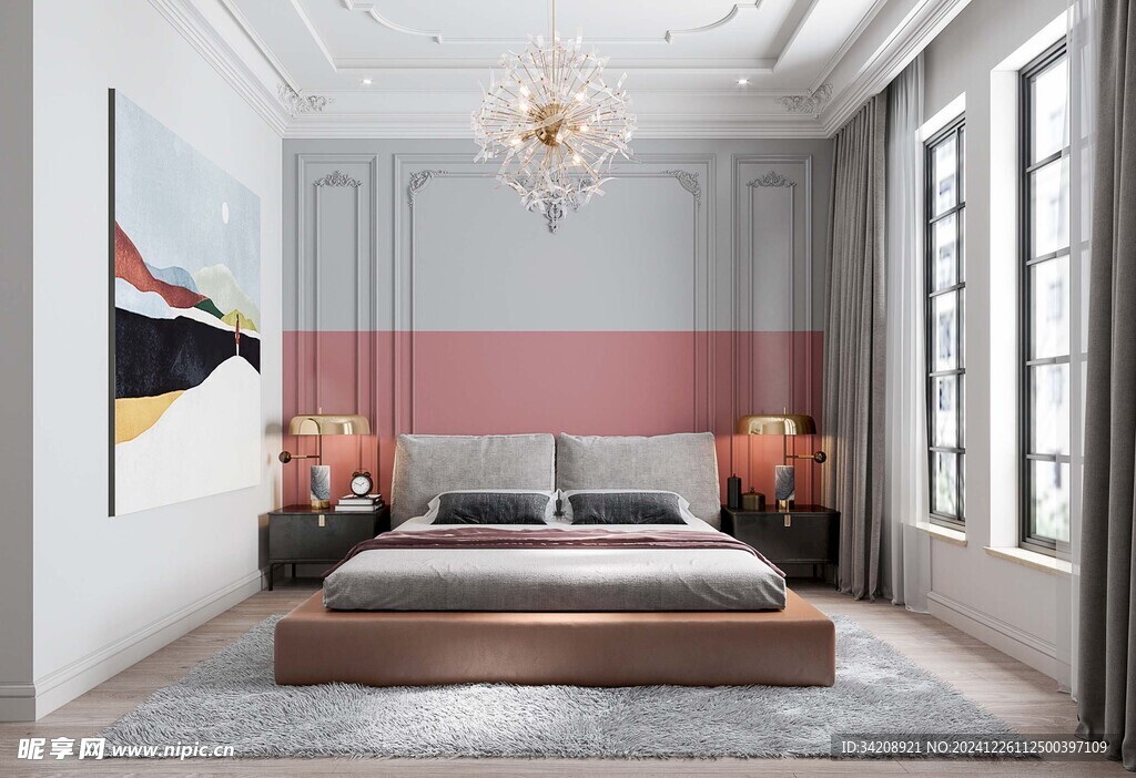 北美欧式卧室空间设计现代田园风