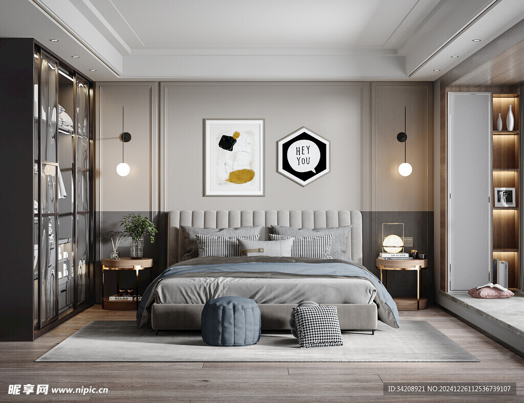 北美欧式卧室空间设计现代田园风