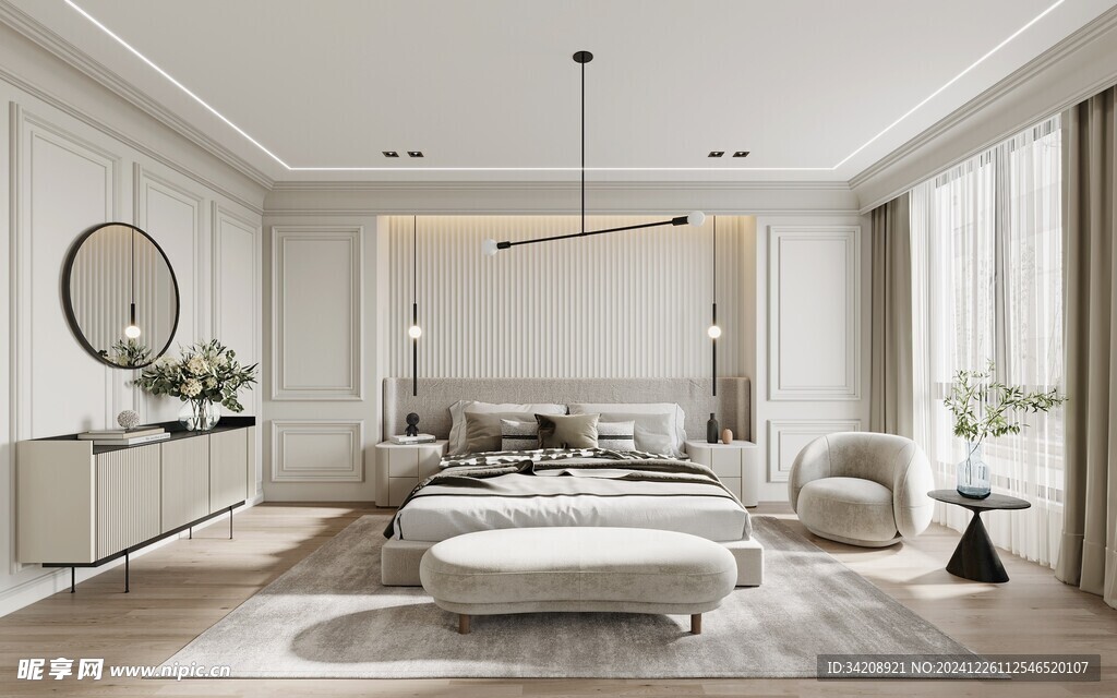 北美欧式卧室空间设计现代田园风