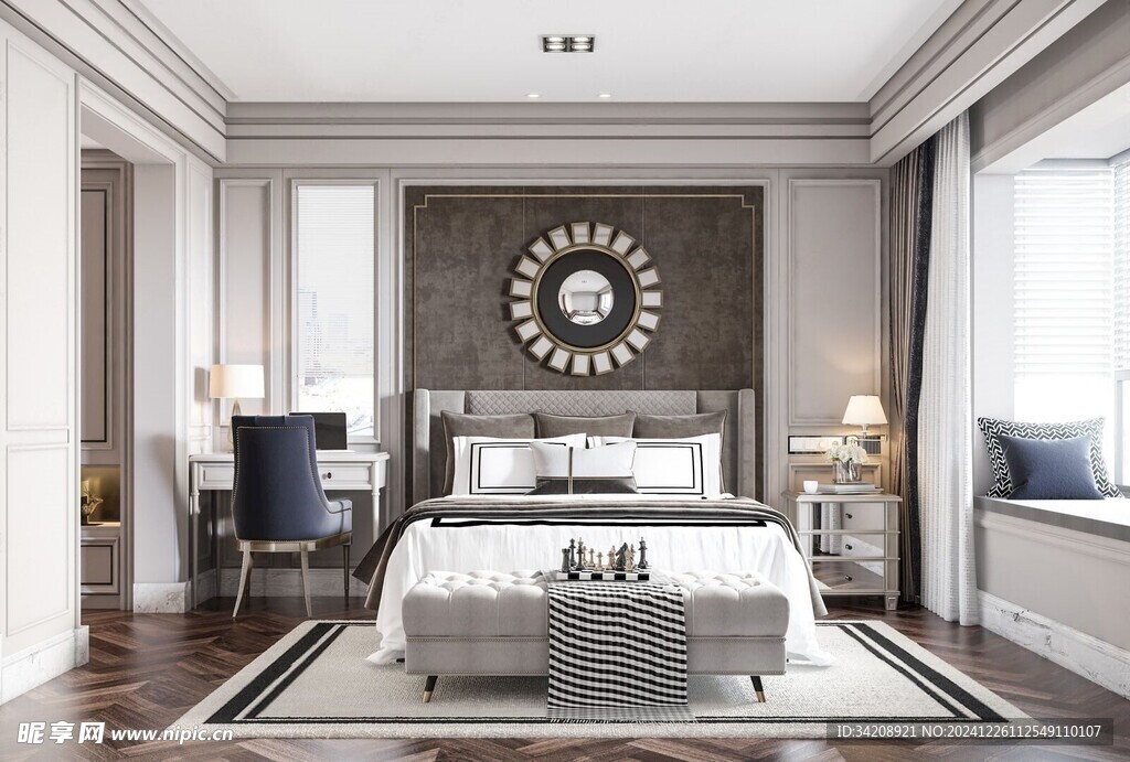 北美欧式卧室空间设计现代田园风