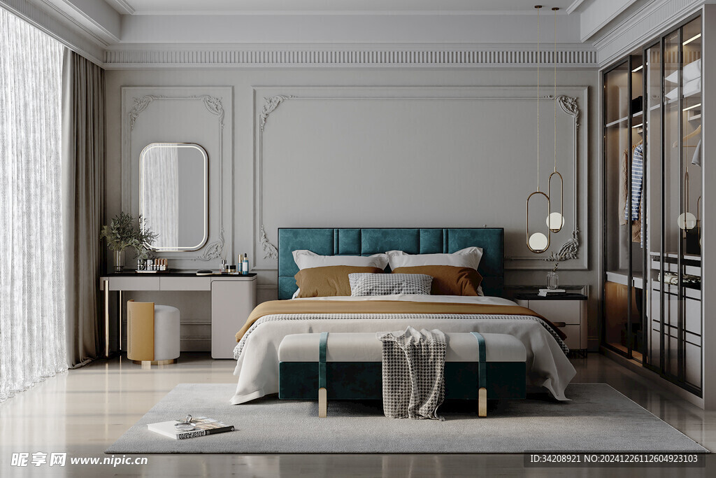 北美欧式卧室空间设计现代田园风