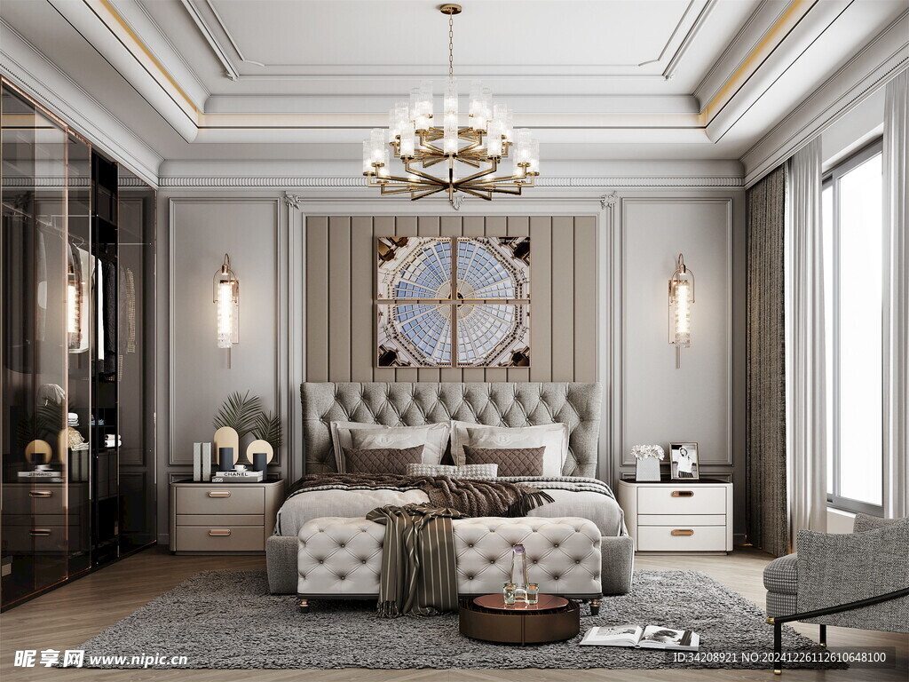 北美欧式卧室空间设计现代田园风