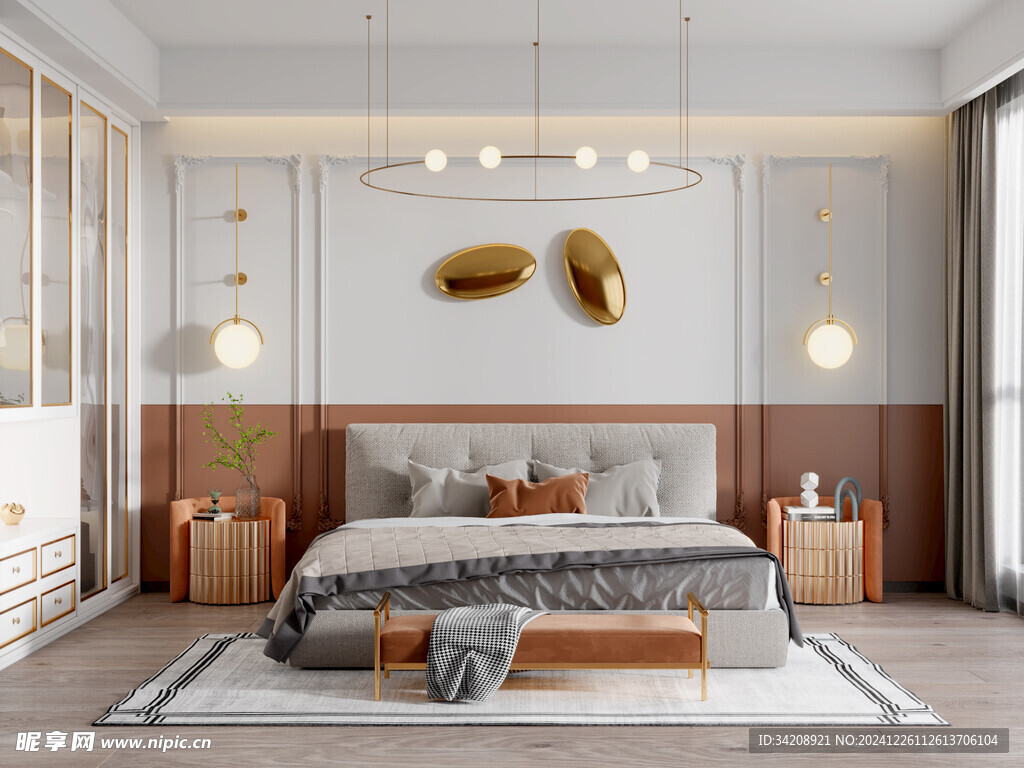 北美欧式卧室空间设计现代田园风