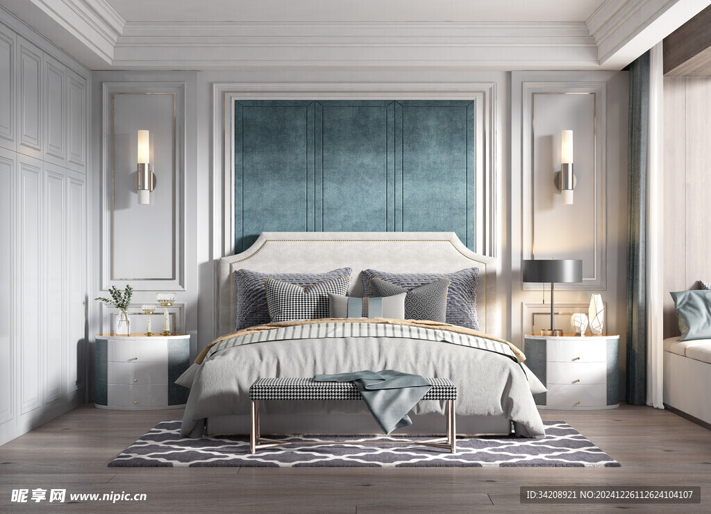 北美欧式卧室空间设计现代田园风