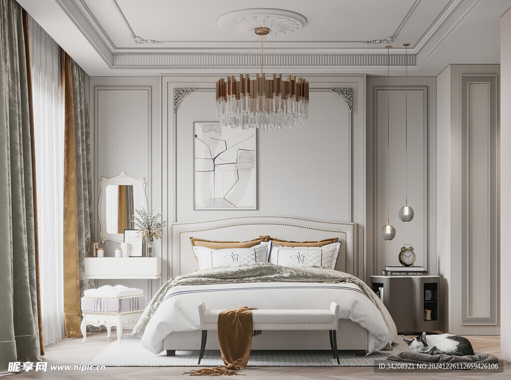 北美欧式卧室空间设计现代田园风