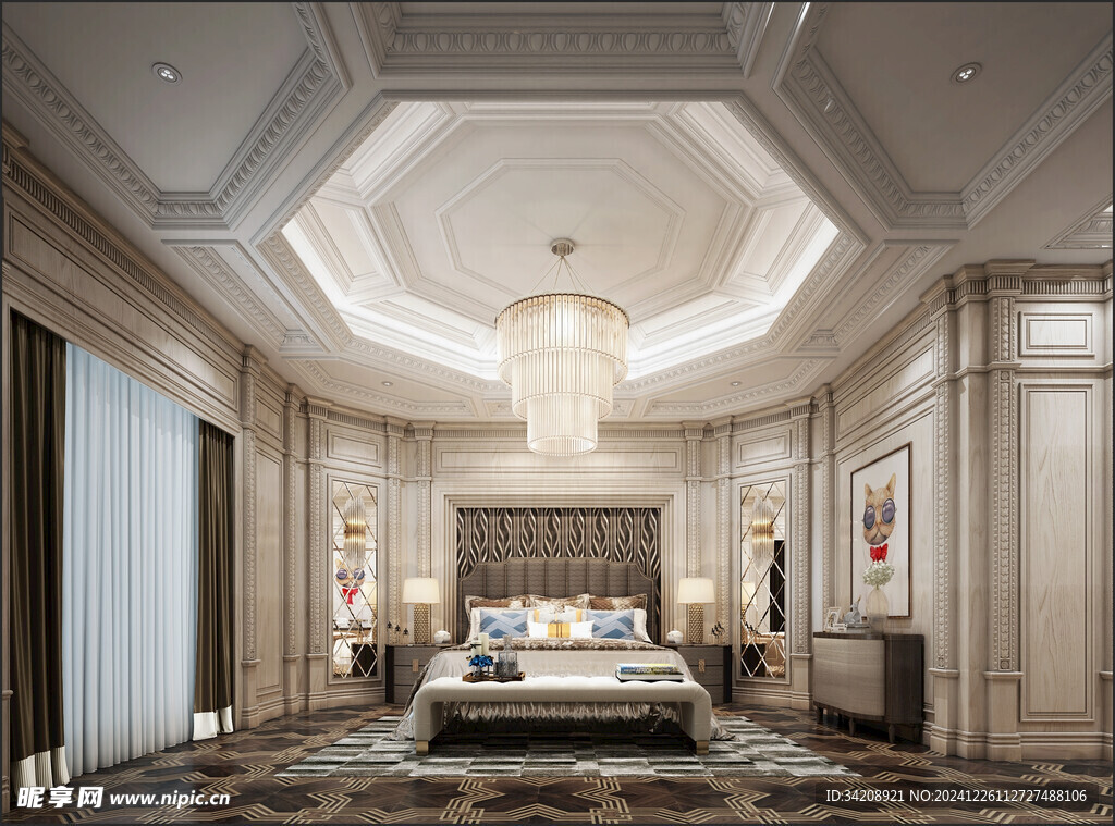 北美欧式卧室空间设计现代田园风