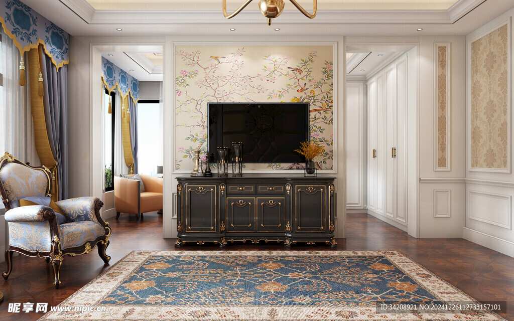 北美欧式卧室空间设计现代田园风