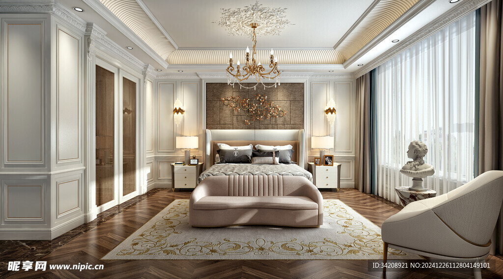 北美欧式卧室空间设计现代田园风