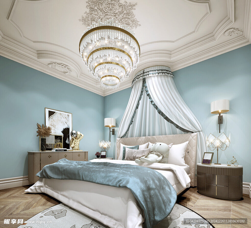 北美欧式卧室空间设计现代田园风