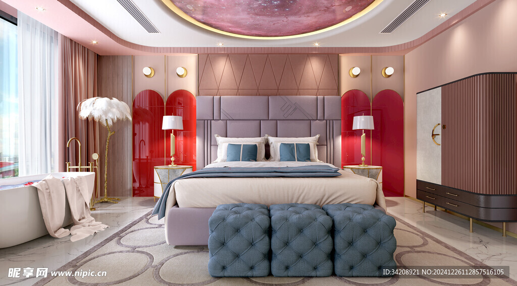 北美欧式卧室空间设计现代田园风