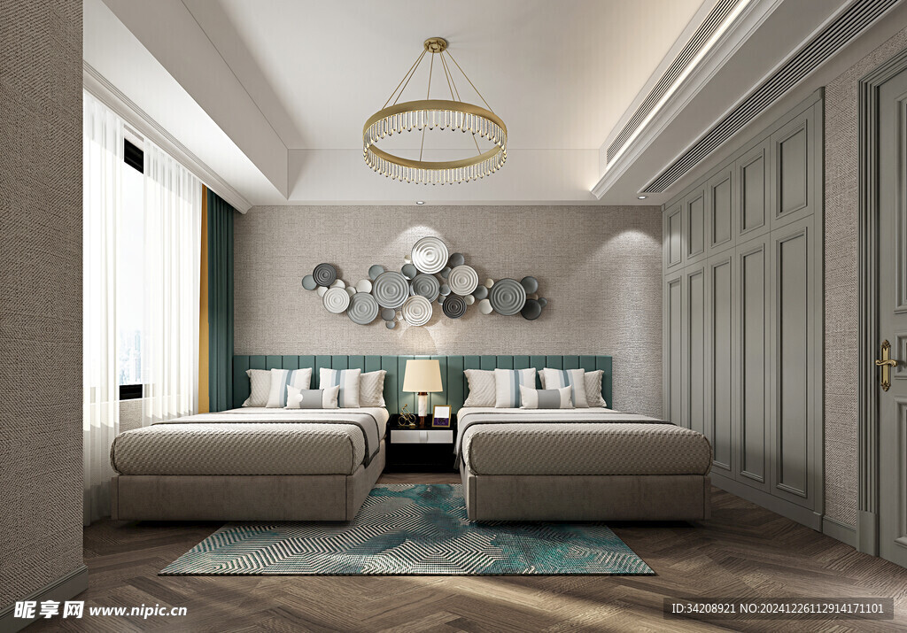 北美欧式卧室空间设计现代田园风