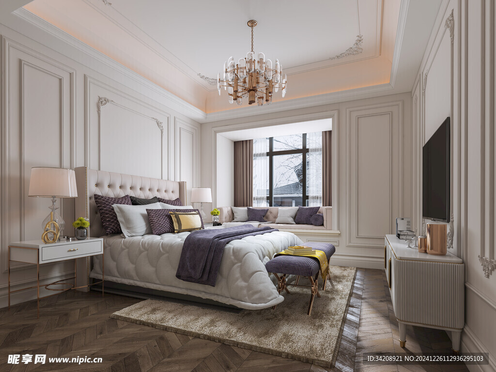 北美欧式卧室空间设计现代田园风