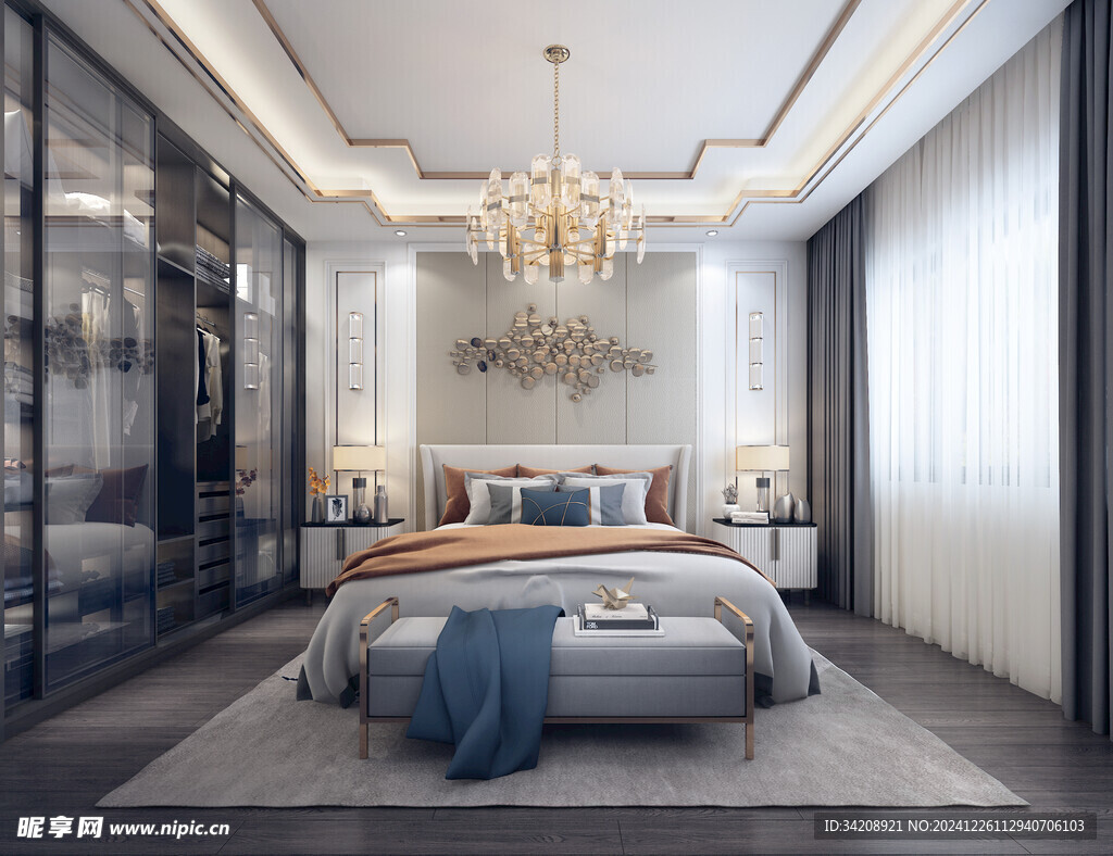 北美欧式卧室空间设计现代田园风