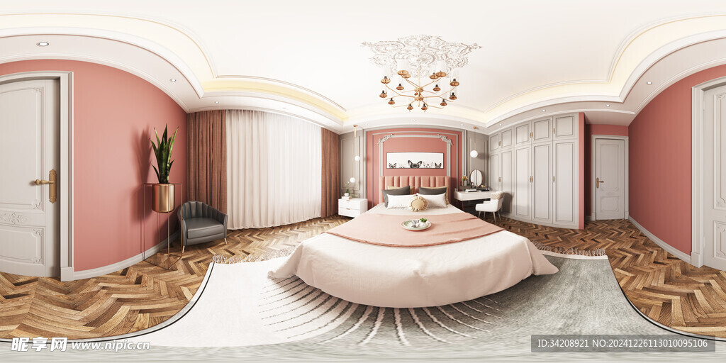 北美欧式卧室空间设计现代田园风