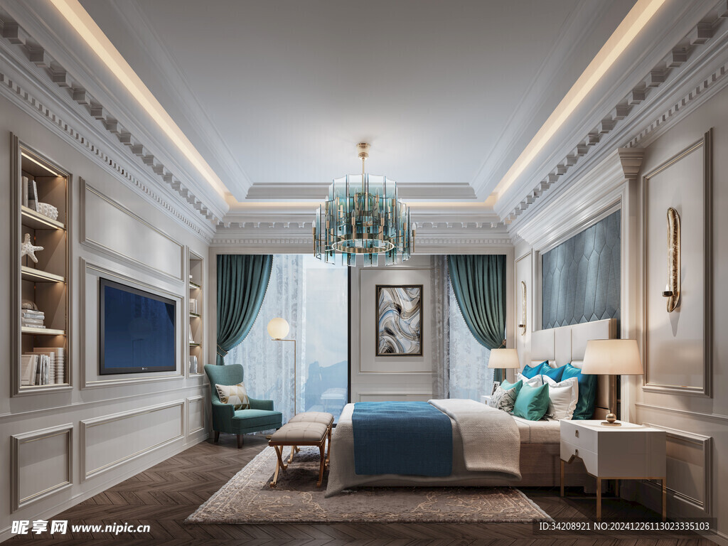 北美欧式卧室空间设计现代田园风