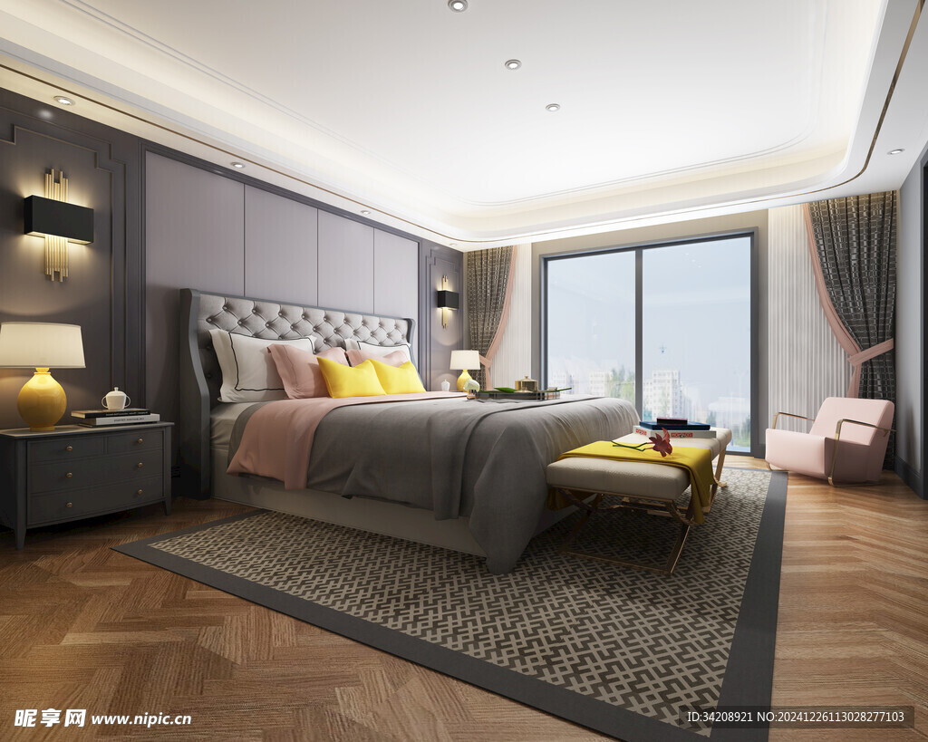 北美欧式卧室空间设计现代田园风