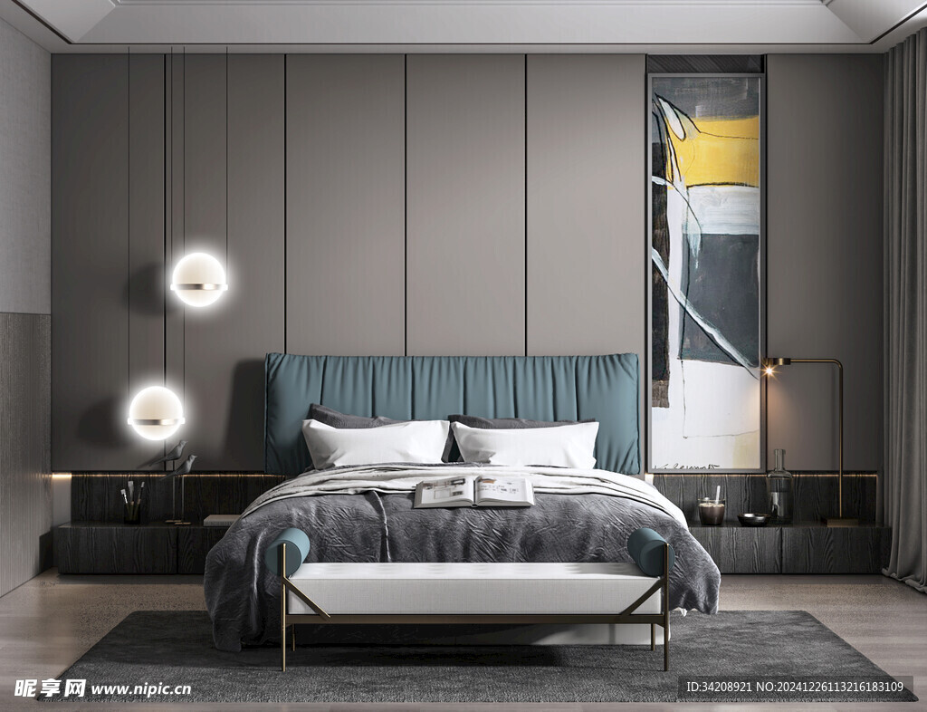 北欧式次卧室空间设计现代田园风