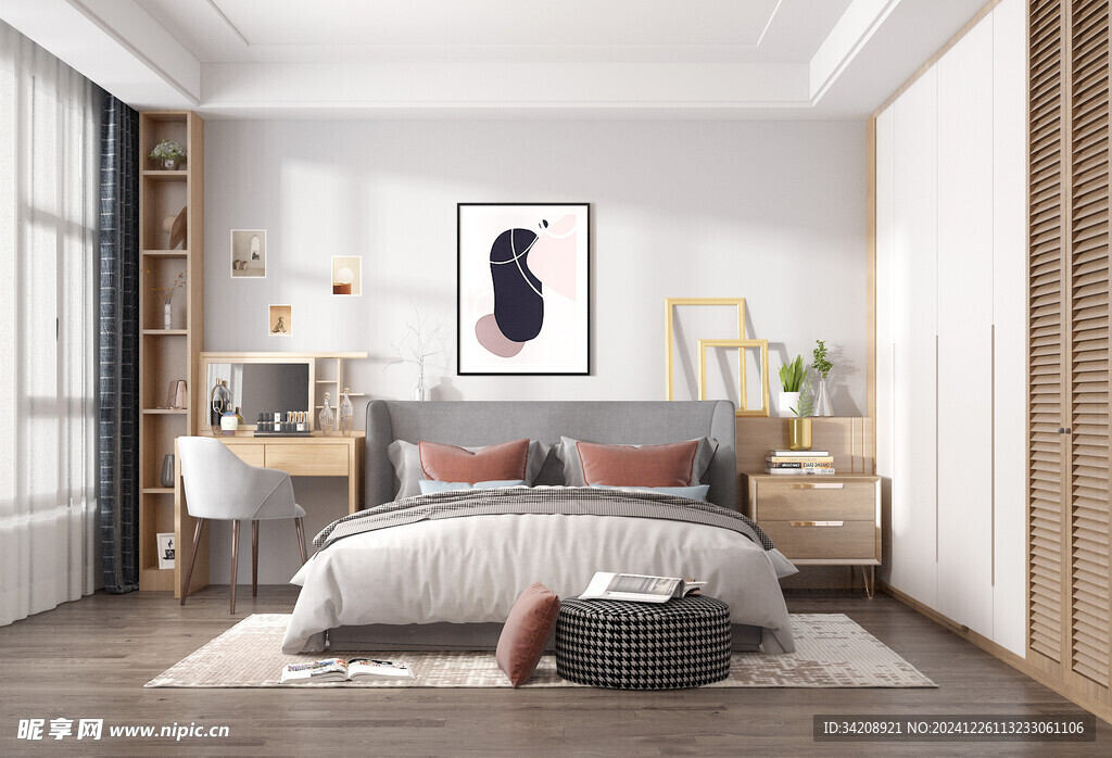 北欧式次卧室空间设计现代田园风