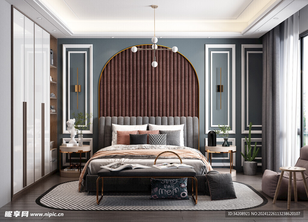 北欧式次卧室空间设计现代田园风