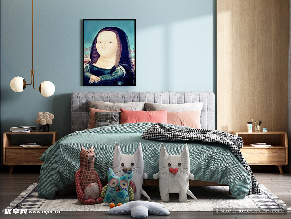 北欧式次卧室空间设计现代田园风