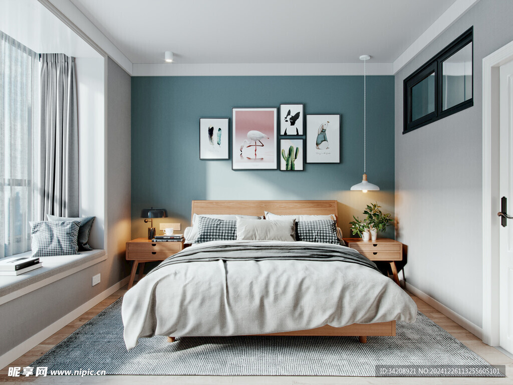 北欧式次卧室空间设计现代田园风