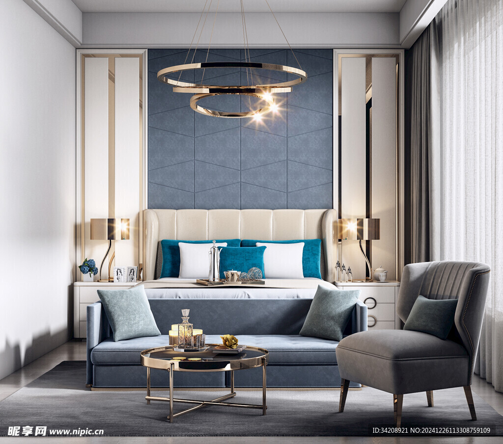 北欧式次卧室空间设计现代田园风