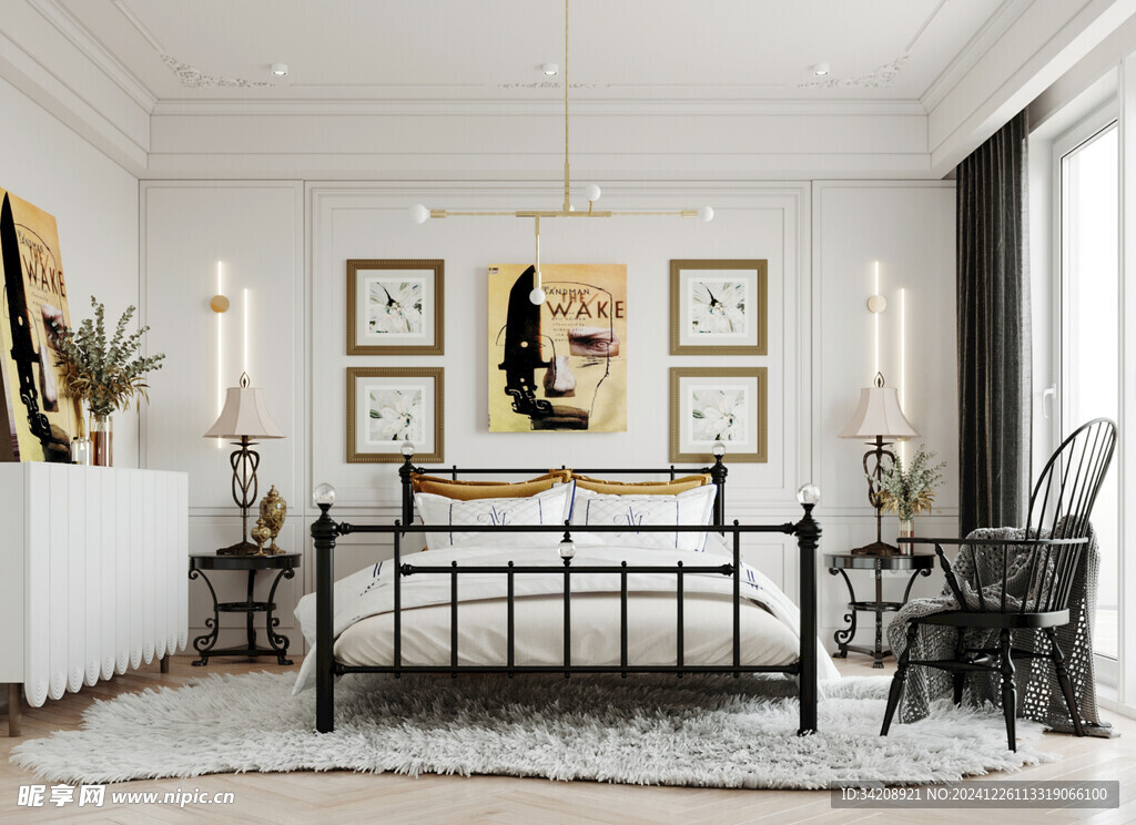 北欧式次卧室空间设计现代田园风