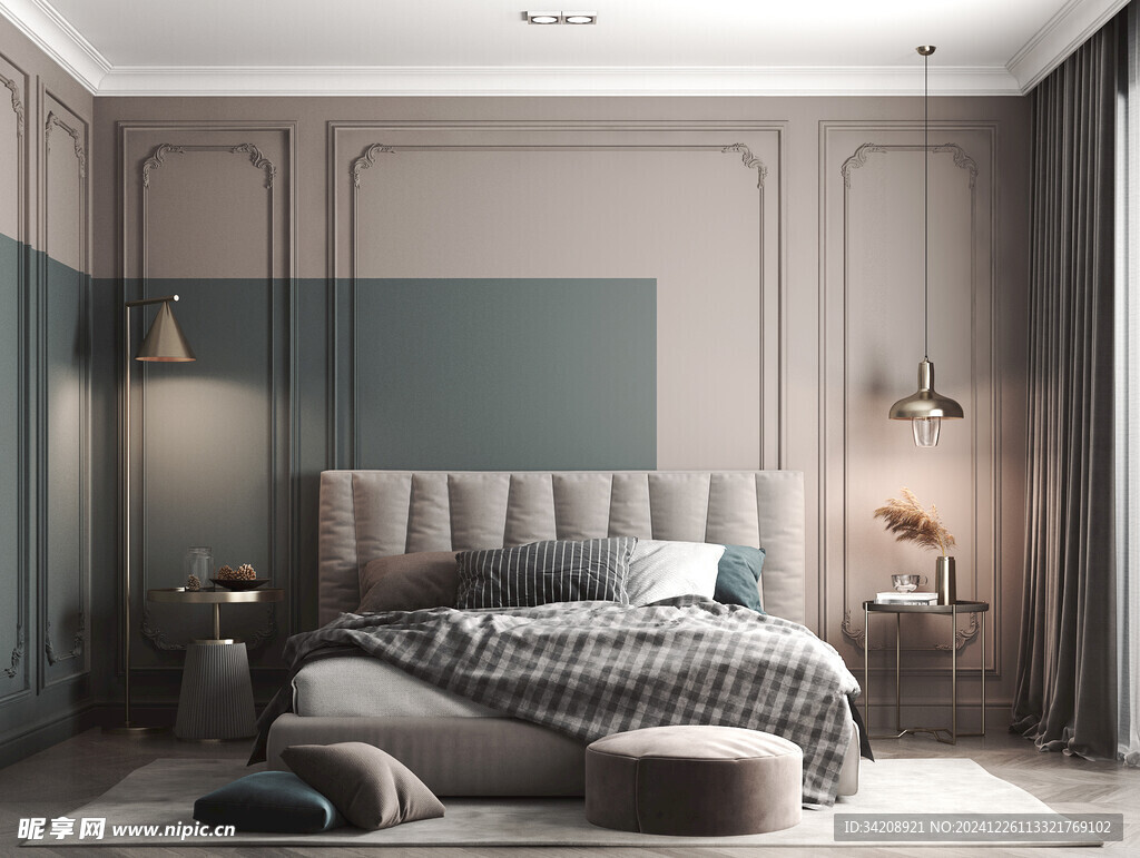 北欧式次卧室空间设计现代田园风