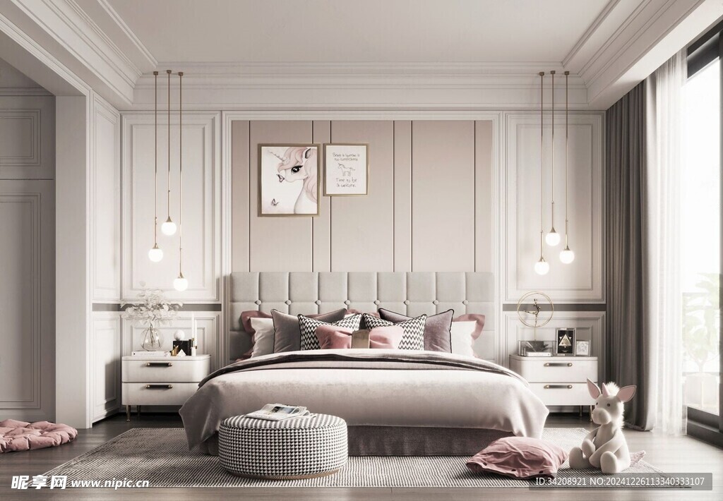 北欧式次卧室空间设计现代田园风