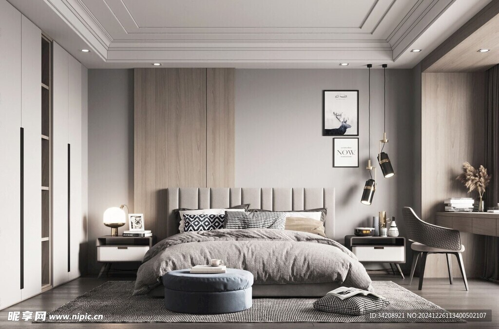 北欧式次卧室空间设计现代田园风