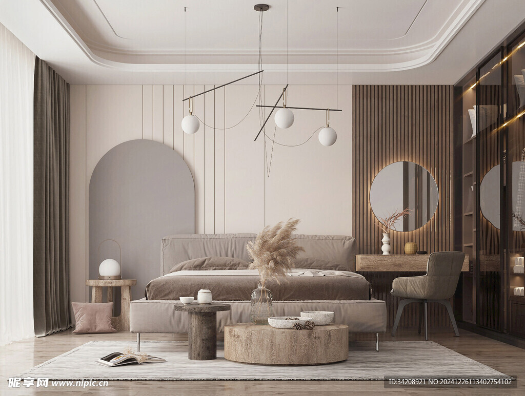 北欧式次卧室空间设计现代田园风