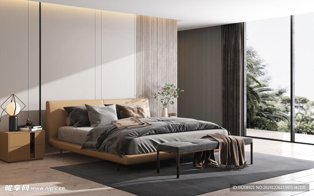 北欧式次卧室空间设计现代田园风