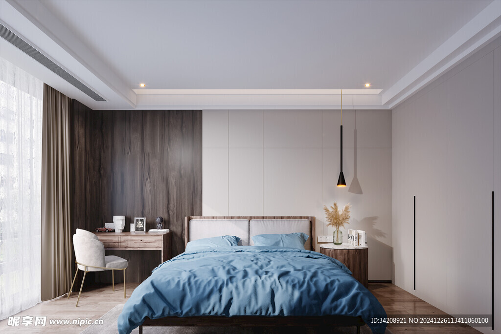 北欧式次卧室空间设计现代田园风