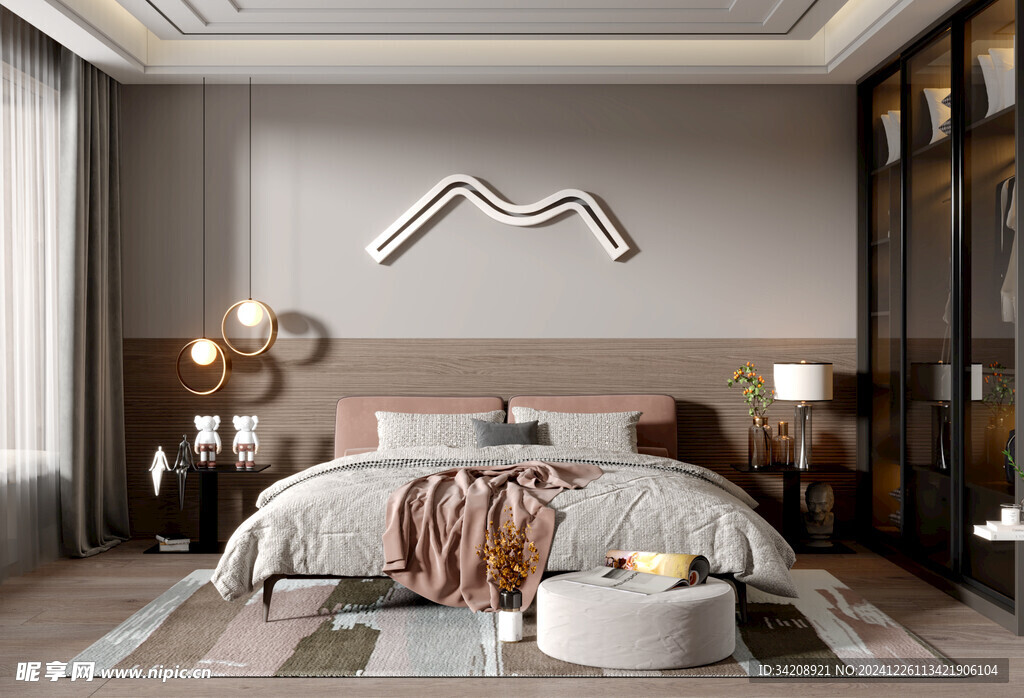 北欧式次卧室空间设计现代田园风