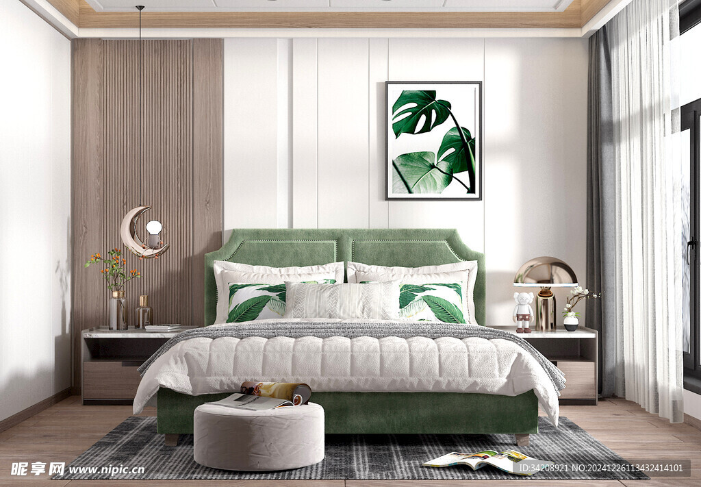 北欧式次卧室空间设计现代田园风