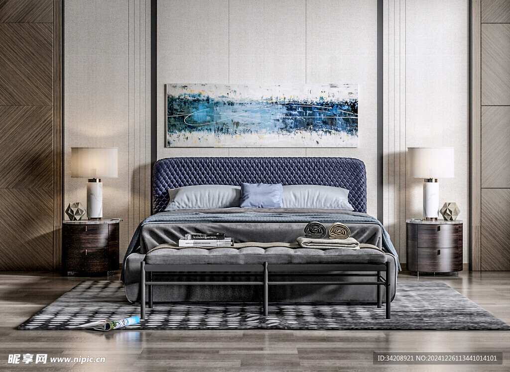 北欧式次卧室空间设计现代田园风