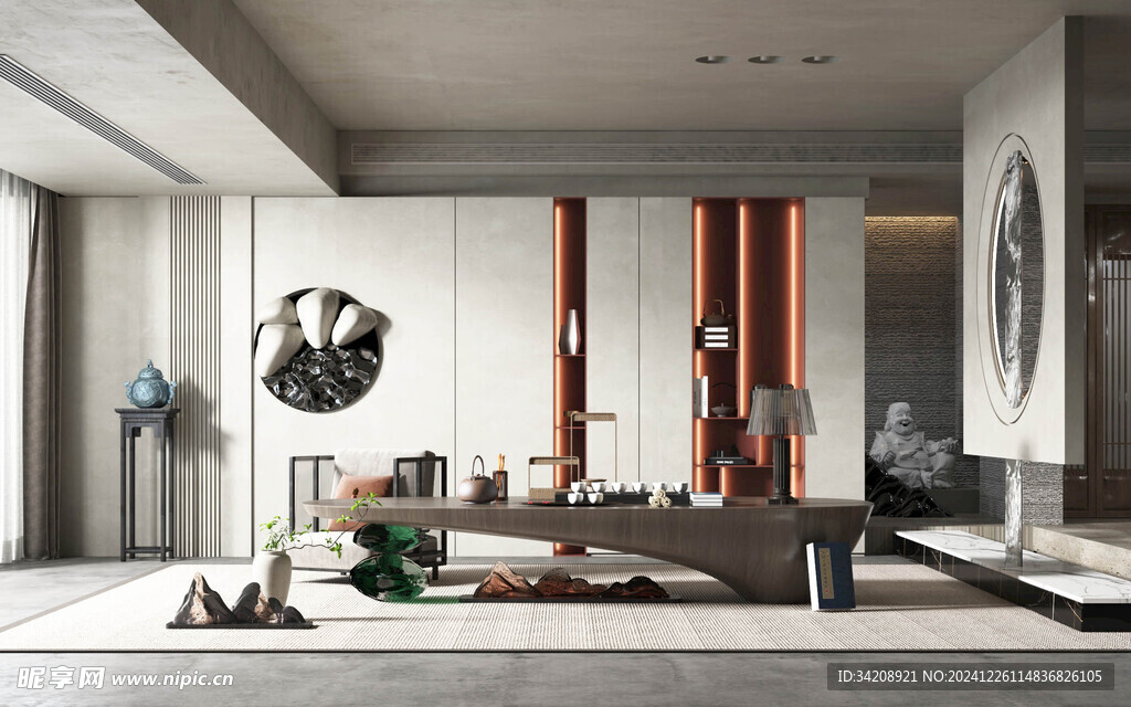 中式多功能书房北欧现代简约古风