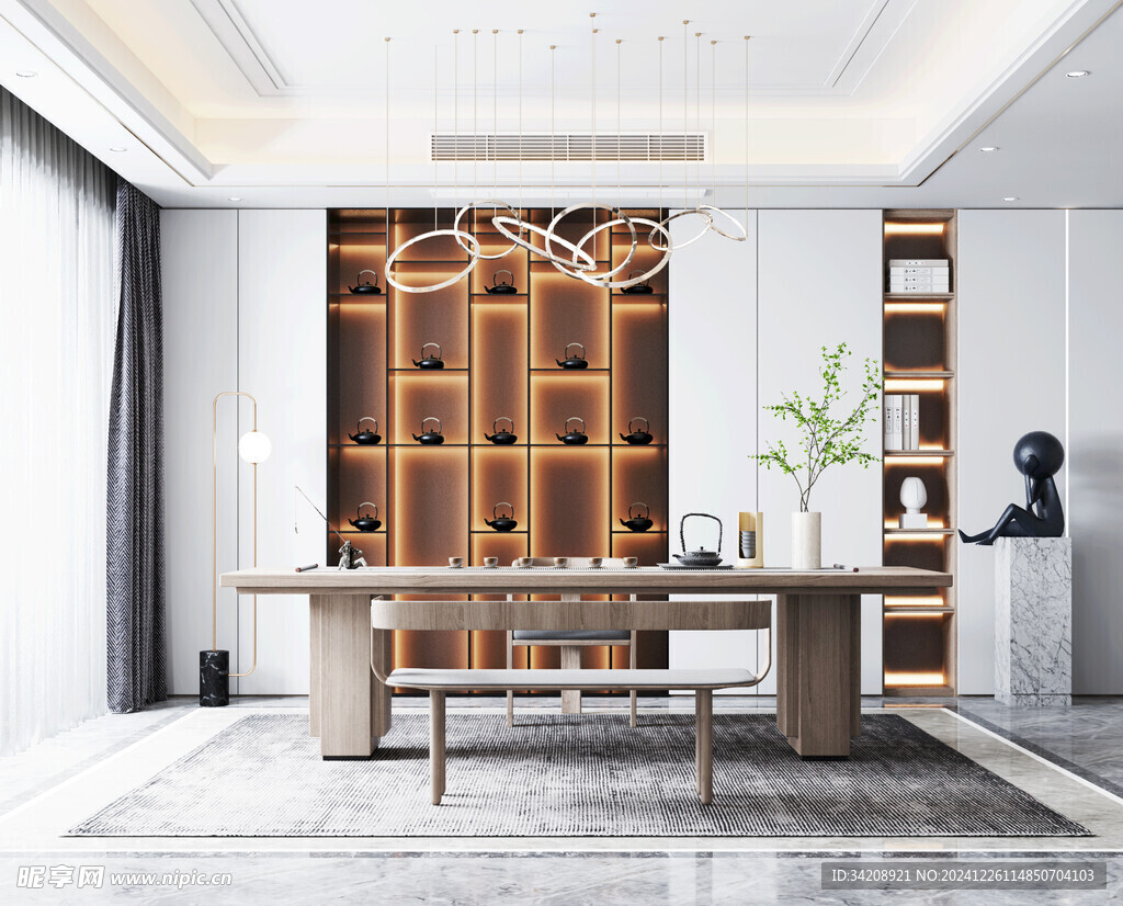 中式多功能书房北欧现代简约古风