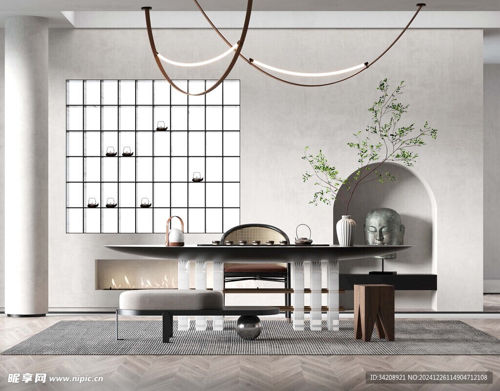 中式多功能书房北欧现代简约古风