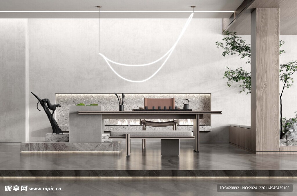 中式多功能书房北欧现代简约古风