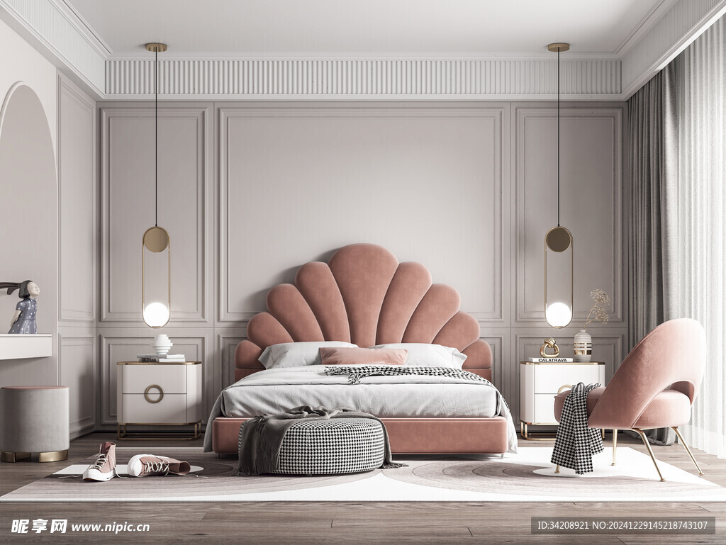 儿童小女生孩房间次卧室北欧风格