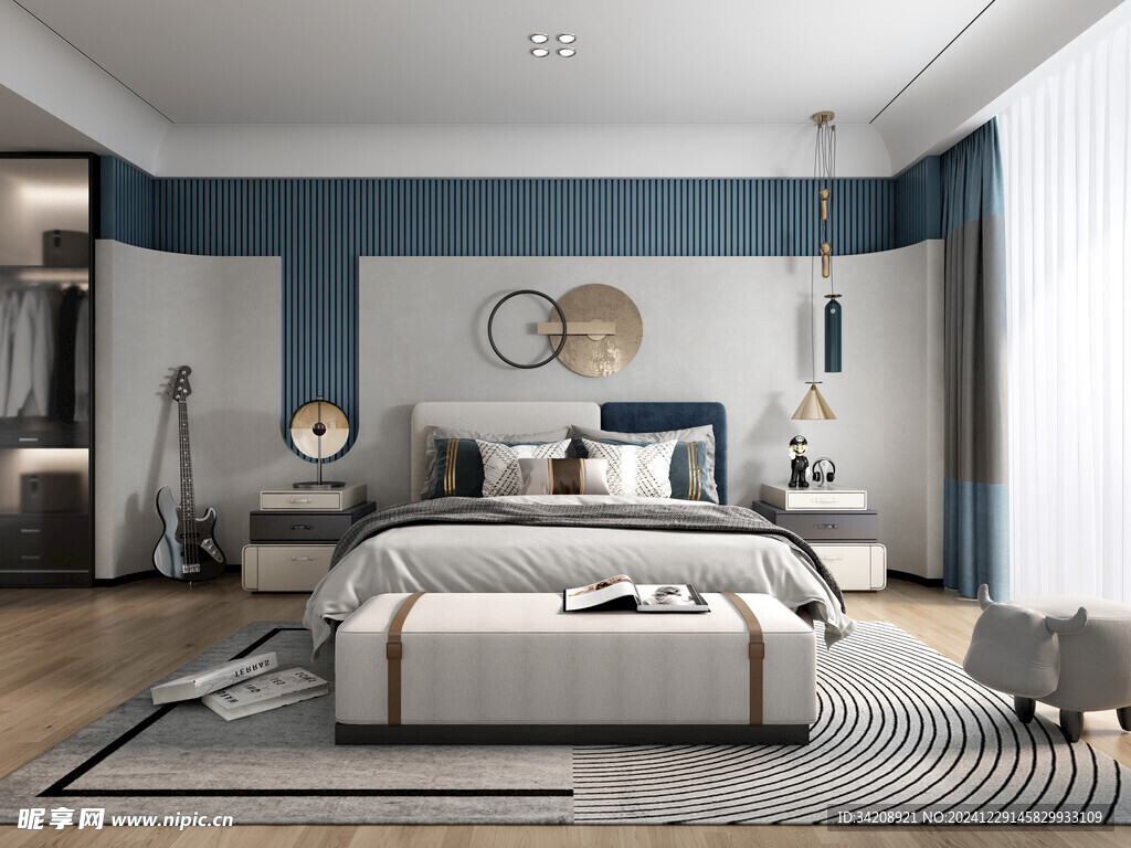 儿童女孩房次卧室北欧现代简约风