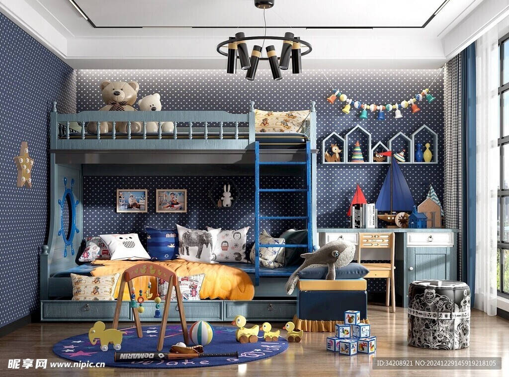 儿童女孩房次卧室北欧现代简约风