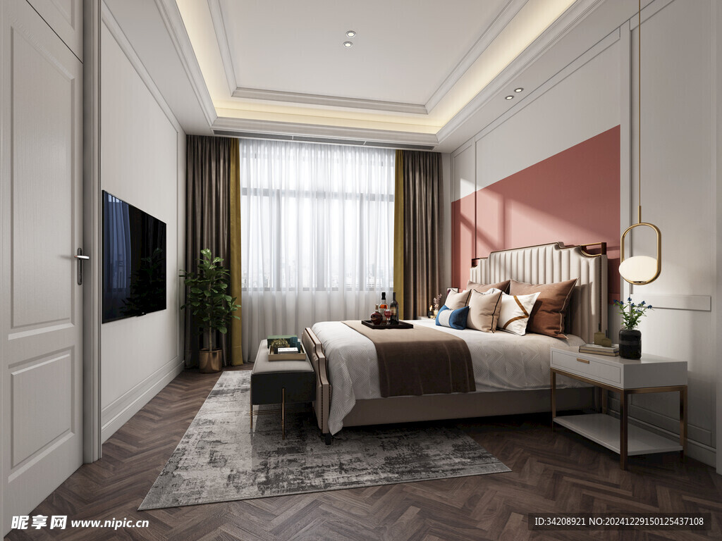 儿童女孩房次卧室北欧现代简约风