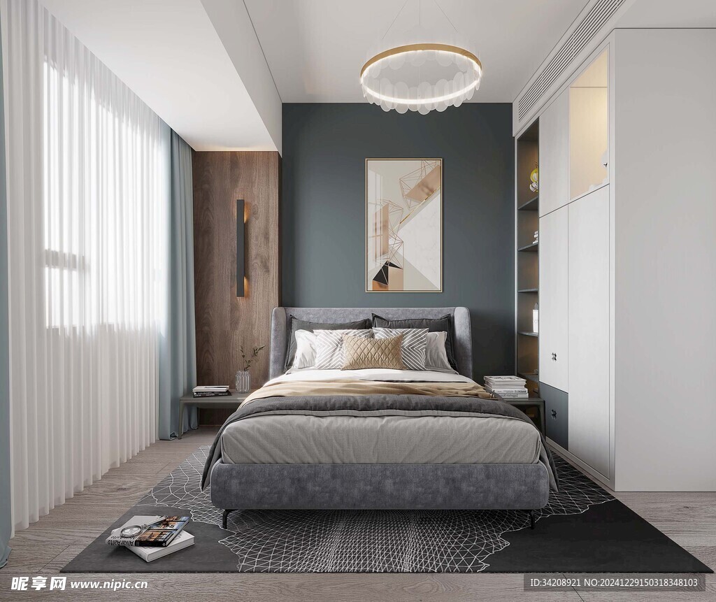 儿童女孩房次卧室北欧现代简约风