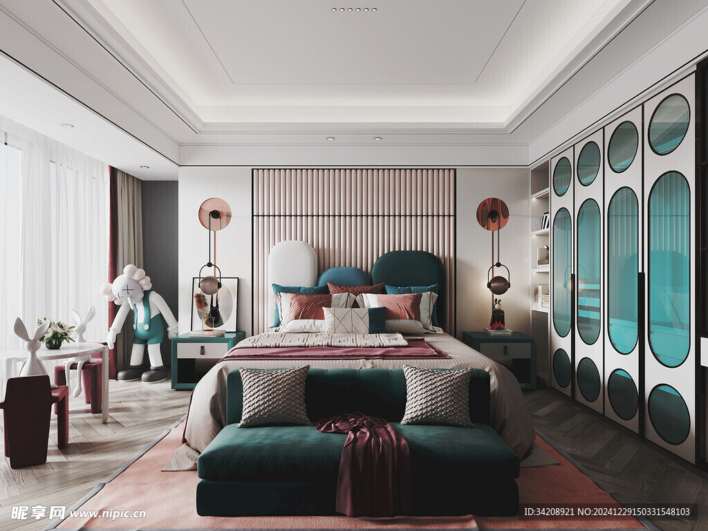 儿童女孩房次卧室北欧现代简约风