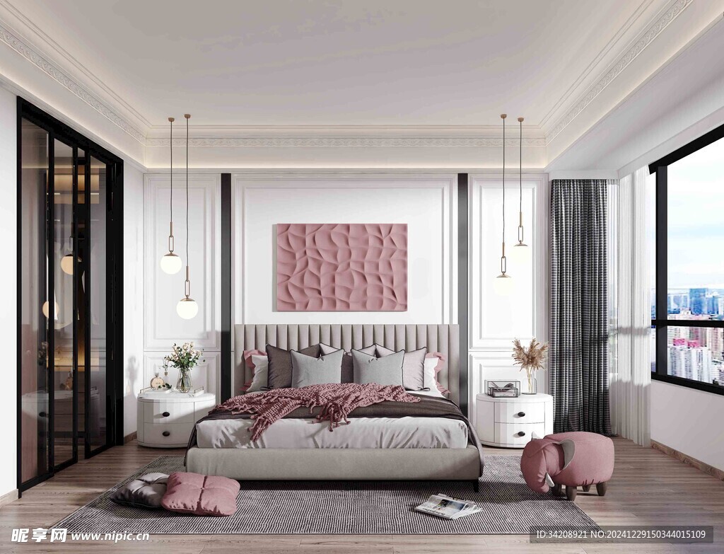 儿童女孩房次卧室北欧现代简约风